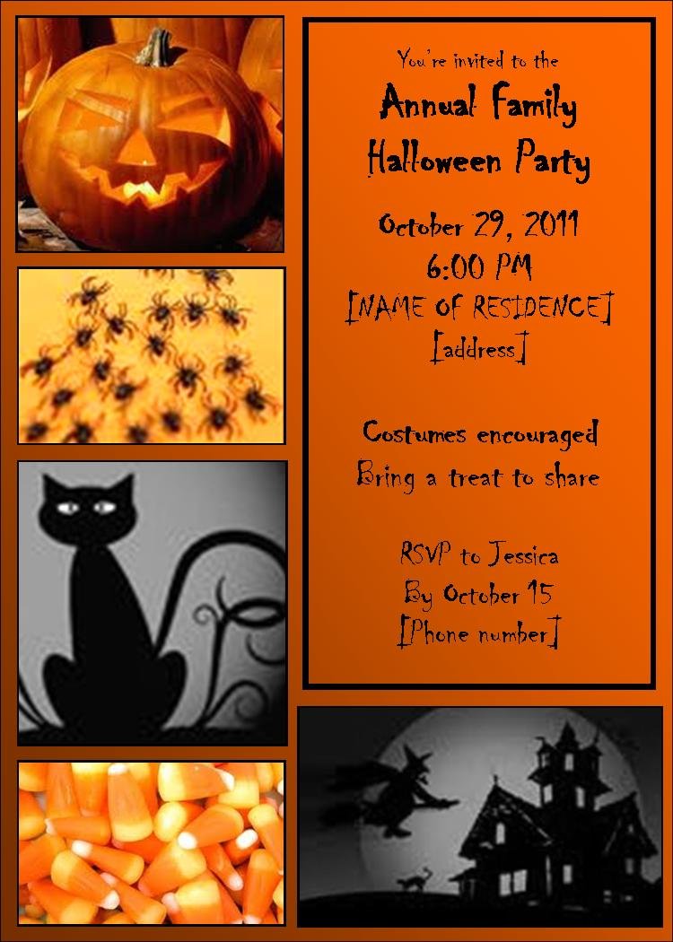 Doc    Free Halloween Party Invitation Templates â Halloween Party